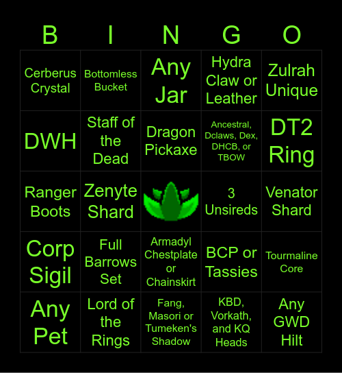 Smoke Scape Bingo Card