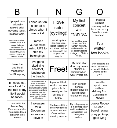 Marketing ConnectEd Bingo! Bingo Card