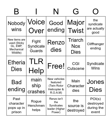 Mythica Chapter 5 Season 5 Event Bingo Card