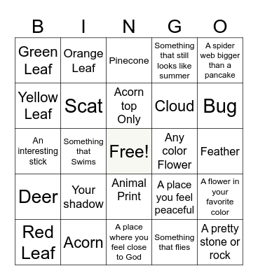 Equinox Bingo Card