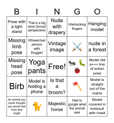 Line of Action Bingo Card
