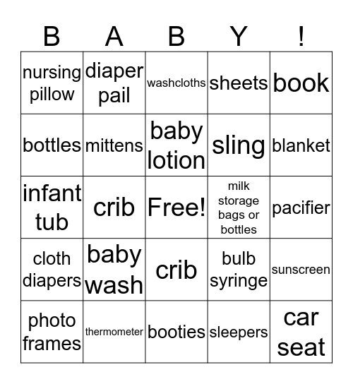 Little Miss Stevens Baby Shower Bingo Card