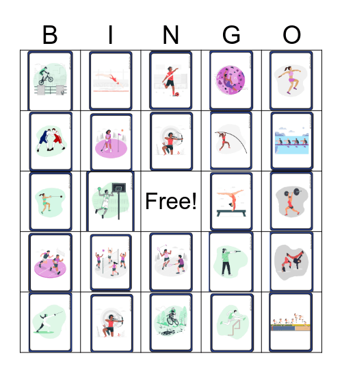 OLYMPICS SPORTS BINGO Card