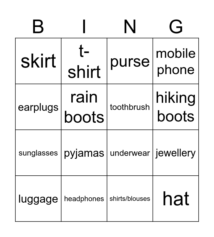 what-do-you-bring-on-vacation-bingo-card