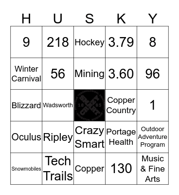 HUSKY BINGO Card