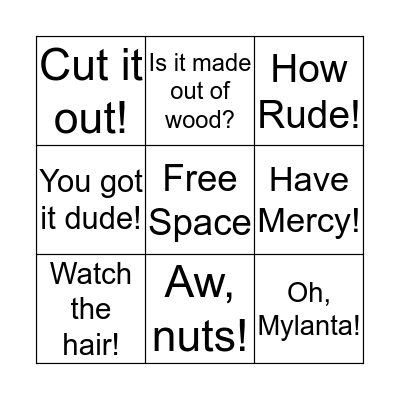 Full House Bingo Card