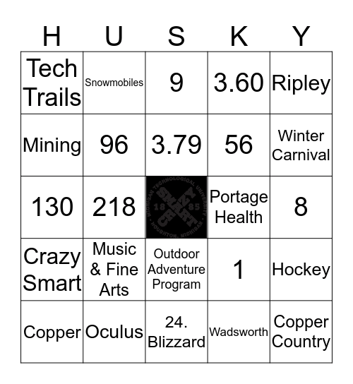 HUSKY BINGO Card