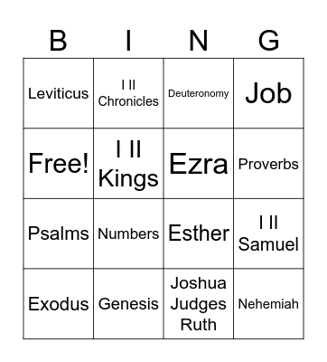 Old Testament I Bingo Card