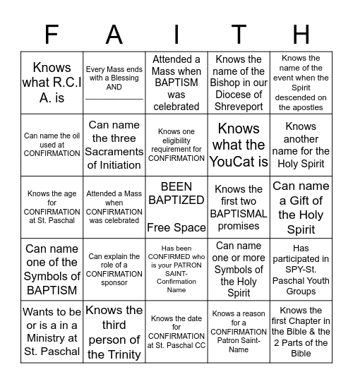 Lutheran Confirmation Games Printable Free Printable Templates