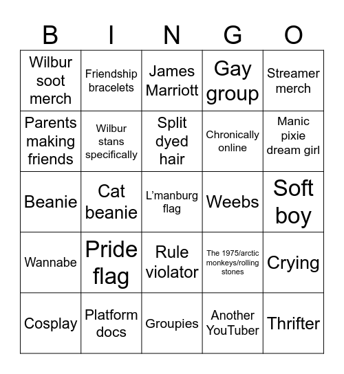 ctowd Bingo Card