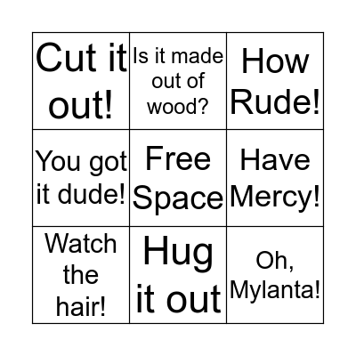 Full House Bingo Card