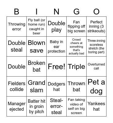 Underwhelming Padres Baseball Extravaganza! Bingo Card