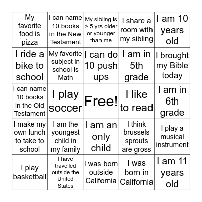 Bingo Card
