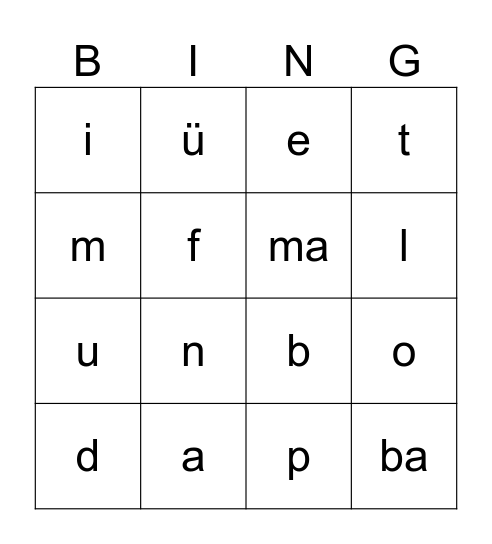 Bingo 游戏 Bingo Card