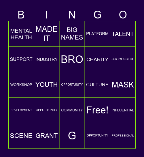 HAT BAX Bingo Card