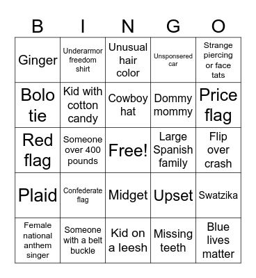 Colorado racing bingo Card