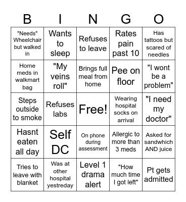 AMC Bingo Card