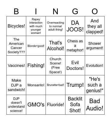 Parkerverse Bingo Card