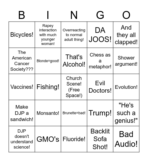 Parkerverse Bingo Card