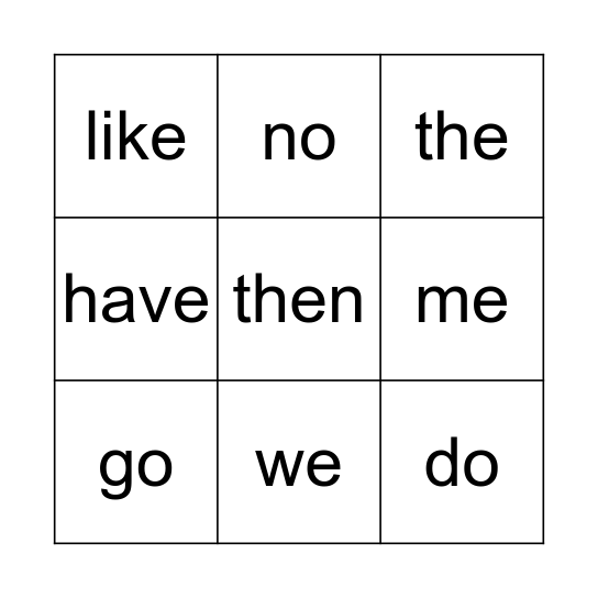 BINGO Card