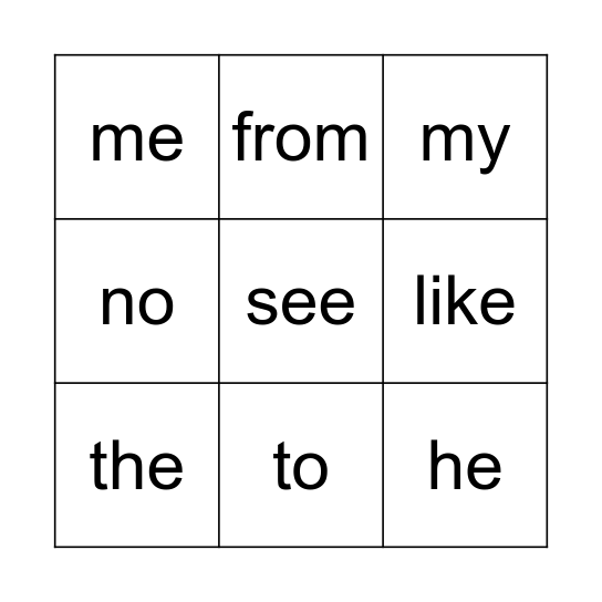 BINGO Card