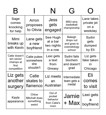 2023 - 2024 Bingo Card