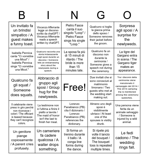 MatriBingo Card