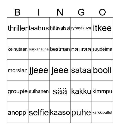 HÄÄ Bingo Card
