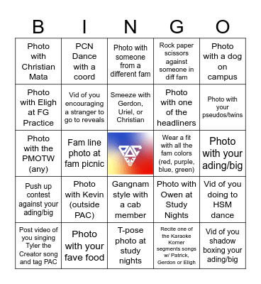 AKA Bingo Card