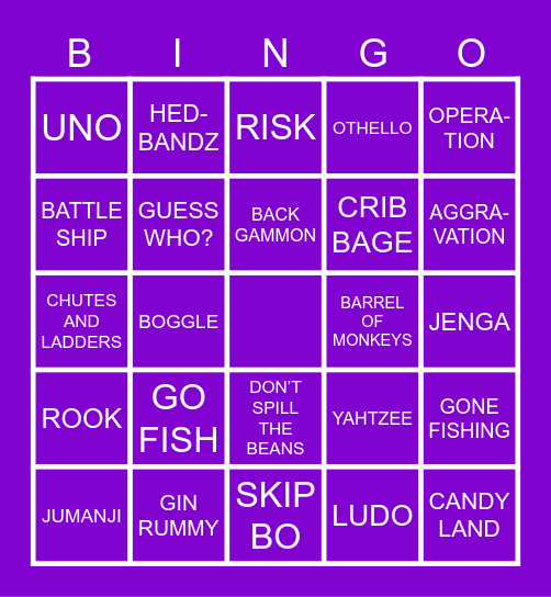 CLASSIC GAMES Bingo Card