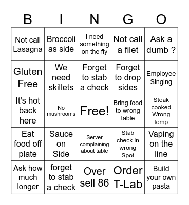 Nela Ice Bingo Card