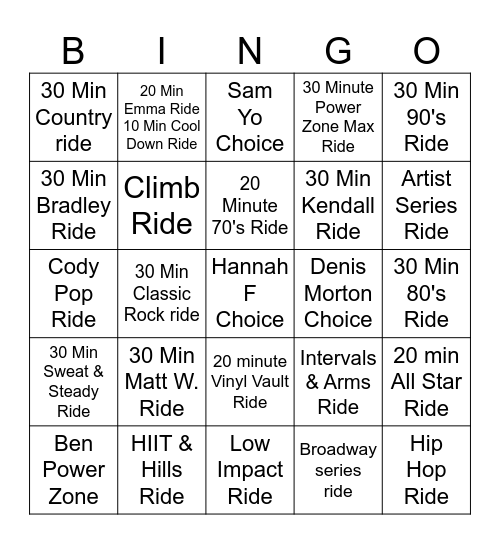 PHM BINGO ROUND #5 Bingo Card