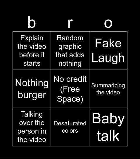 SSSniperwolf BBBingo Card