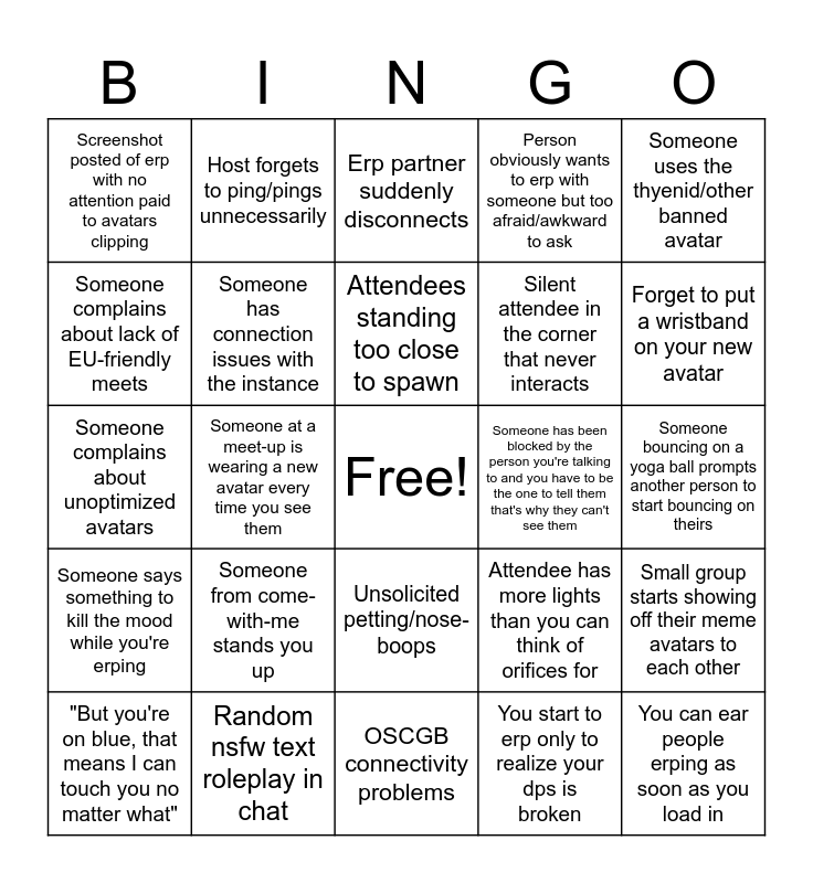 Foxhole Bingo Card