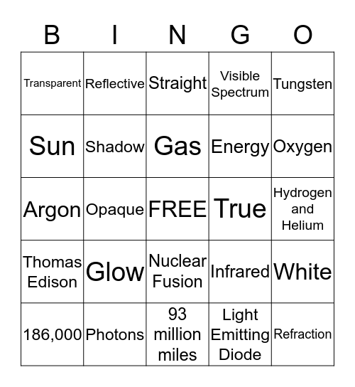 4-6 Bingo Card