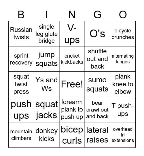 iStroll Bingo! Bingo Card