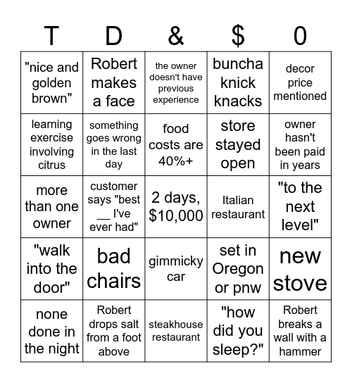 RI Bingo Card