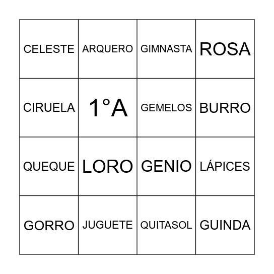 Bingo Card
