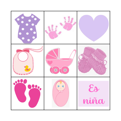 Baby Shower Susy Bingo Card