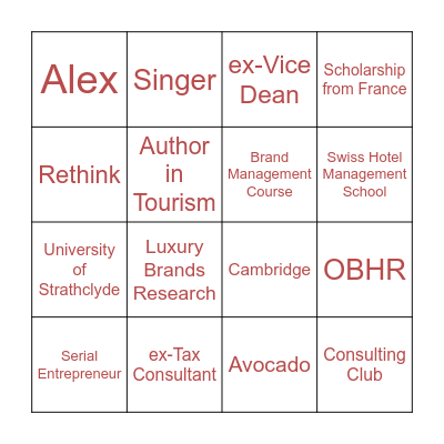 CBM - HUMAN BINGO Card