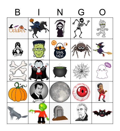 Excursions Ltd Halloween Bingo Card