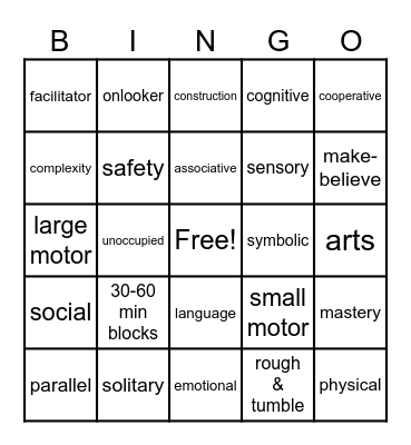 PLAY Bingo Card