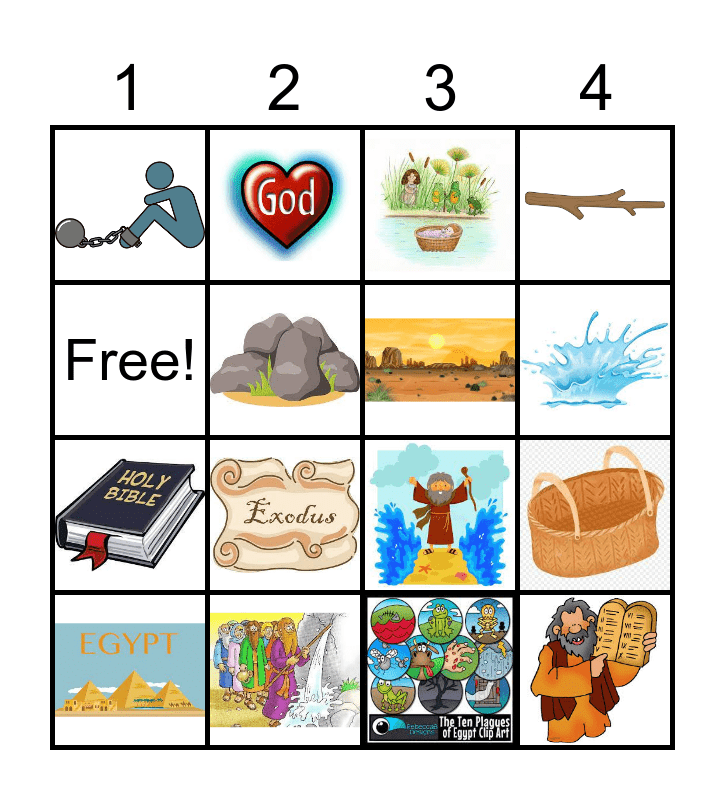 Moses Bingo Card