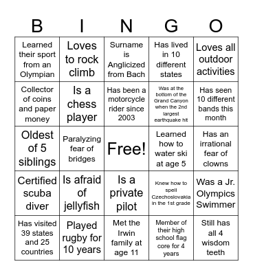 Bi-Annual Contracts Meeting Bingo Card