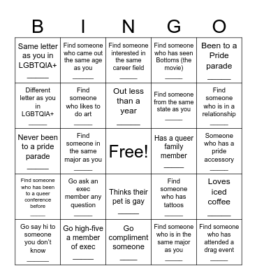 Out@CMU Bingo Card