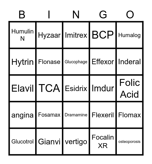 61-80 BINGO Card