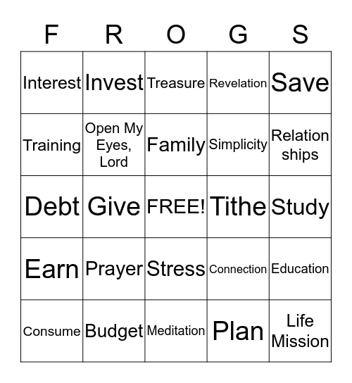 PRIORITY BINGO: Our Finances Reflect Our Priorities Bingo Card