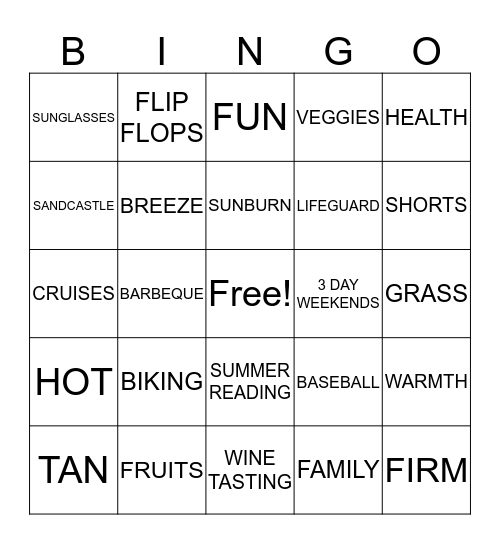 LEAP to SPRING to SUMMER Bingo Card