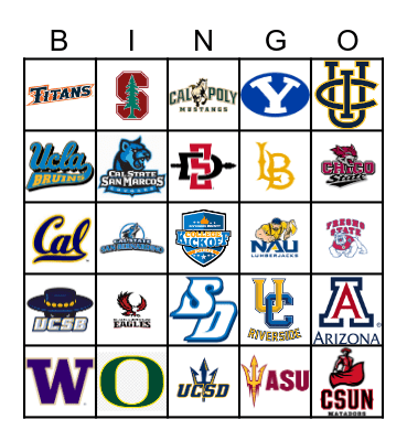 COLLEGE KICKOFF Bingo Card