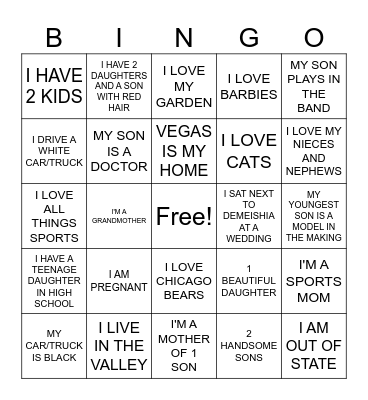 HOW WELL DO WE KNOW EACH OTHER Bingo Card